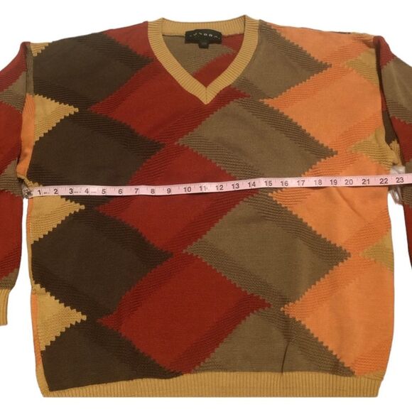 Vintage Tundra Sweater 100% Cotton Grandpa Geometric Pattern Sweater Size L - Picture 4 of 10
